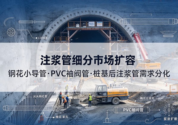 山城注浆管细分市场扩容，隧道钢花小导管、PVC 袖阀管、桩基后注浆管需求分化